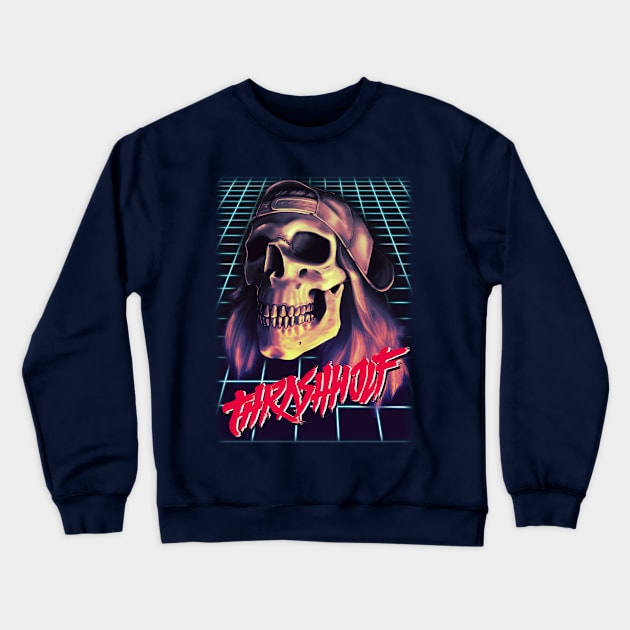 Thrashwolf Skull Crewneck Sweatshirt by thrashwolf